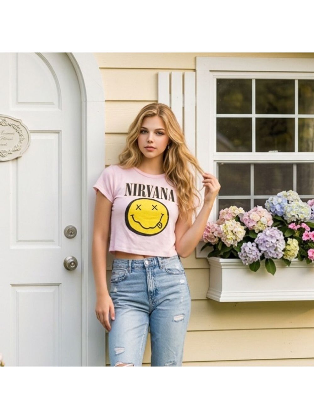 Nirvana crop top medium